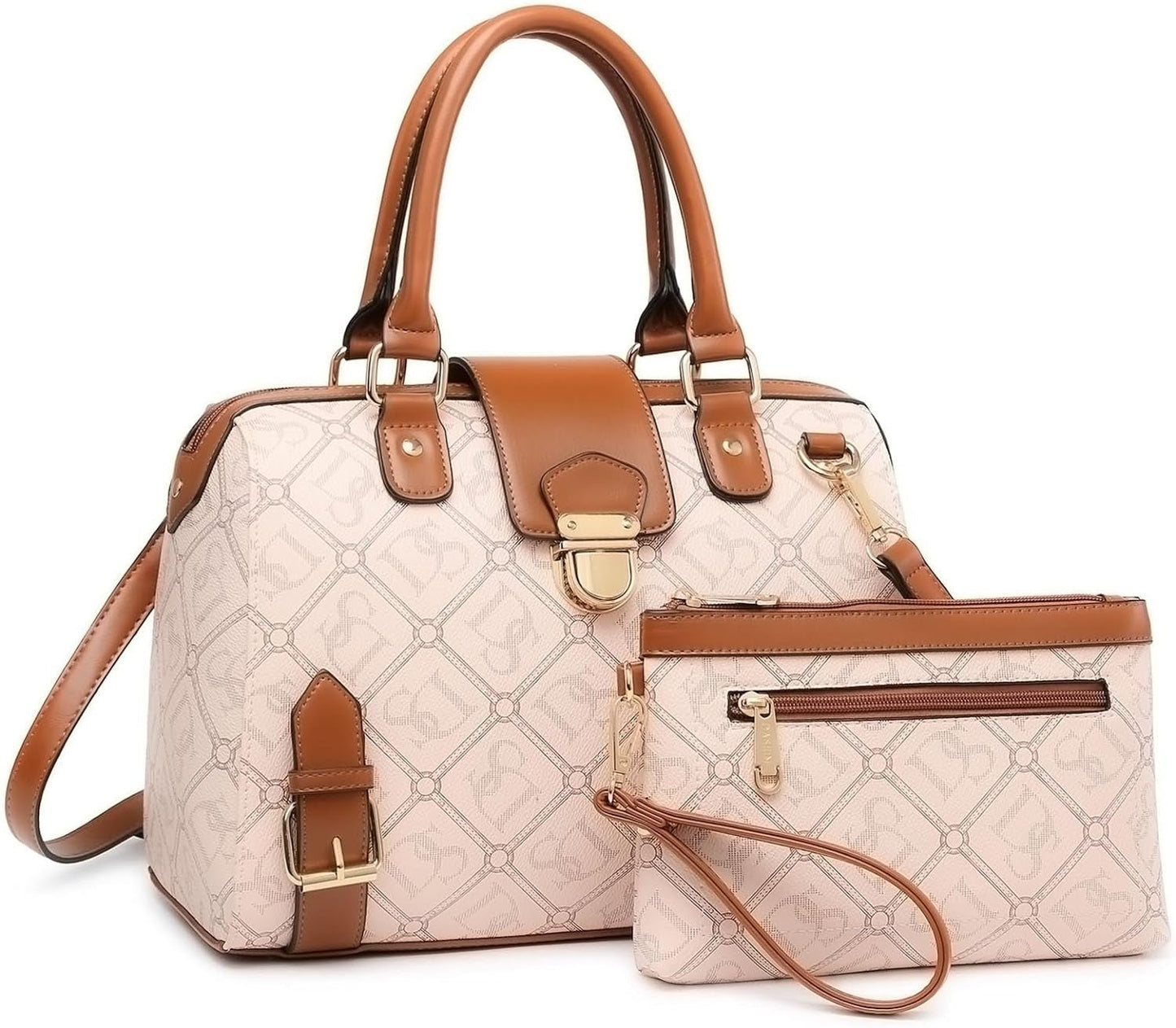 Women Barrel Handbags Fashion Satchel Bags Top Handle Shoulder Purses Vegan Leather Work Tote - RELUX.STORE