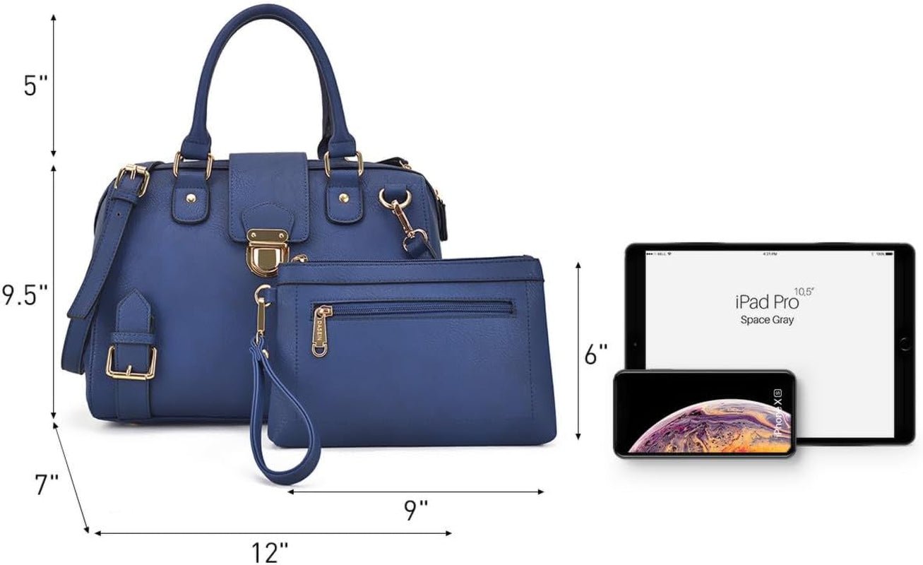 Women Barrel Handbags Fashion Satchel Bags Top Handle Shoulder Purses Vegan Leather Work Tote - RELUX.STORE