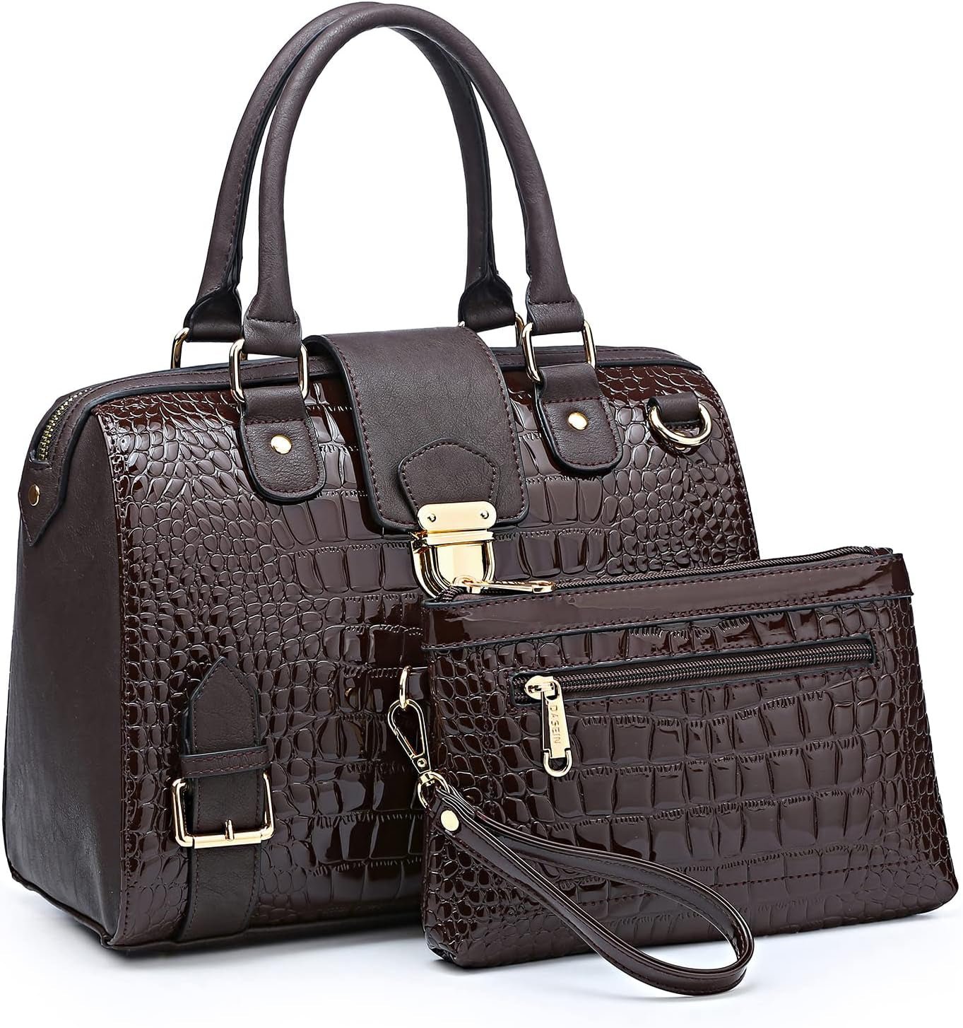 Women Barrel Handbags Fashion Satchel Bags Top Handle Shoulder Purses Vegan Leather Work Tote - RELUX.STORE