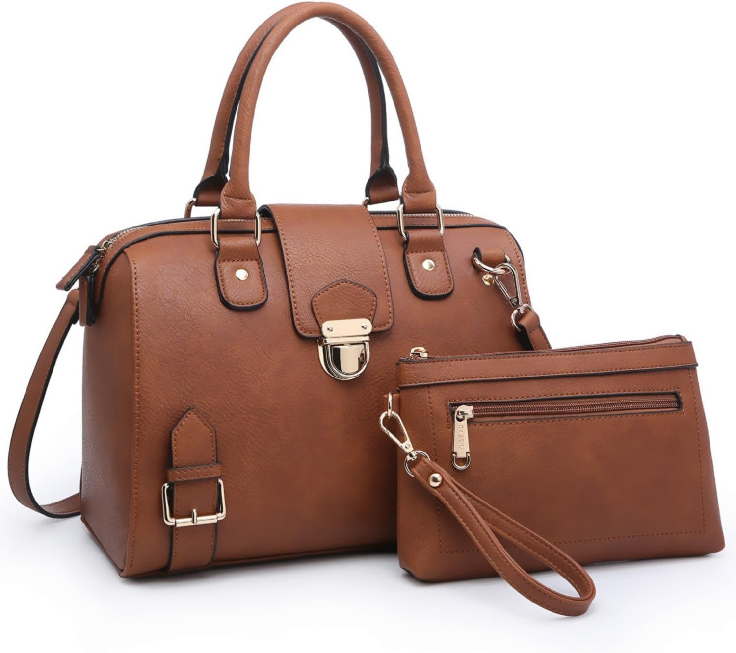 Women Barrel Handbags Fashion Satchel Bags Top Handle Shoulder Purses Vegan Leather Work Tote - RELUX.STORE