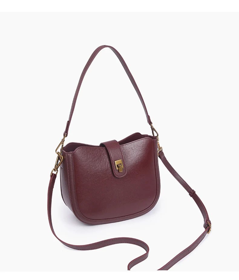 Women‘s Cowhide Genuine Leather Shoulder Bag Ladies Soft Natural Cow Leather Handbag Female Fashion Luxury Design Crossbody Bags - RELUX.STORE