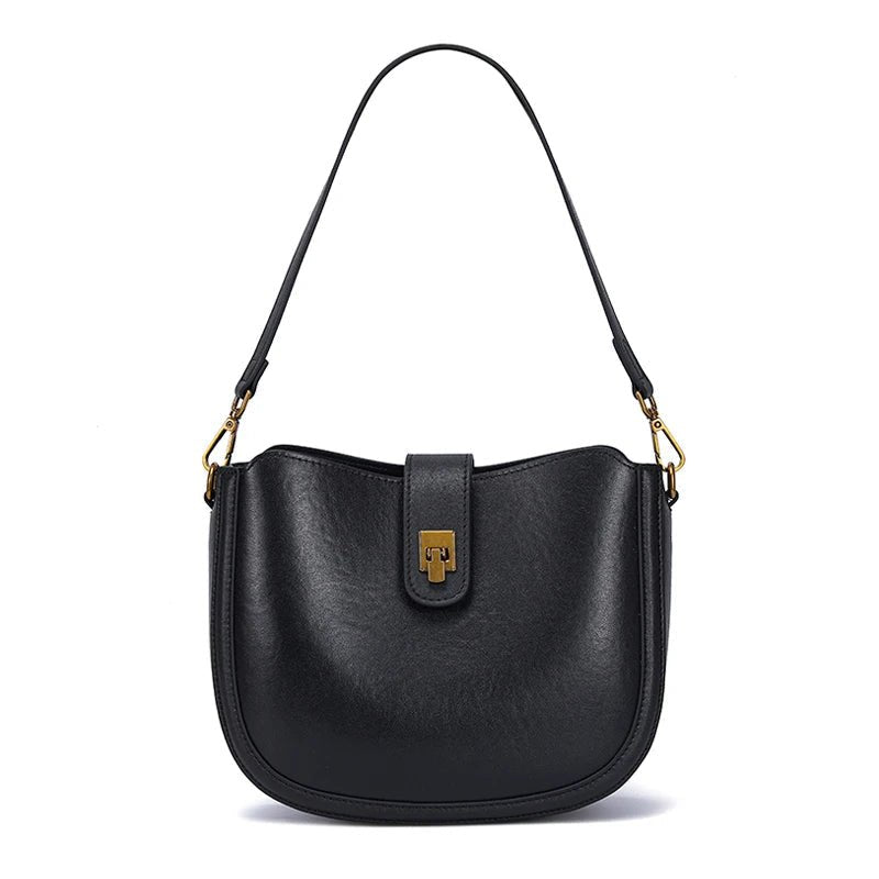 Women‘s Cowhide Genuine Leather Shoulder Bag Ladies Soft Natural Cow Leather Handbag Female Fashion Luxury Design Crossbody Bags - RELUX.STORE
