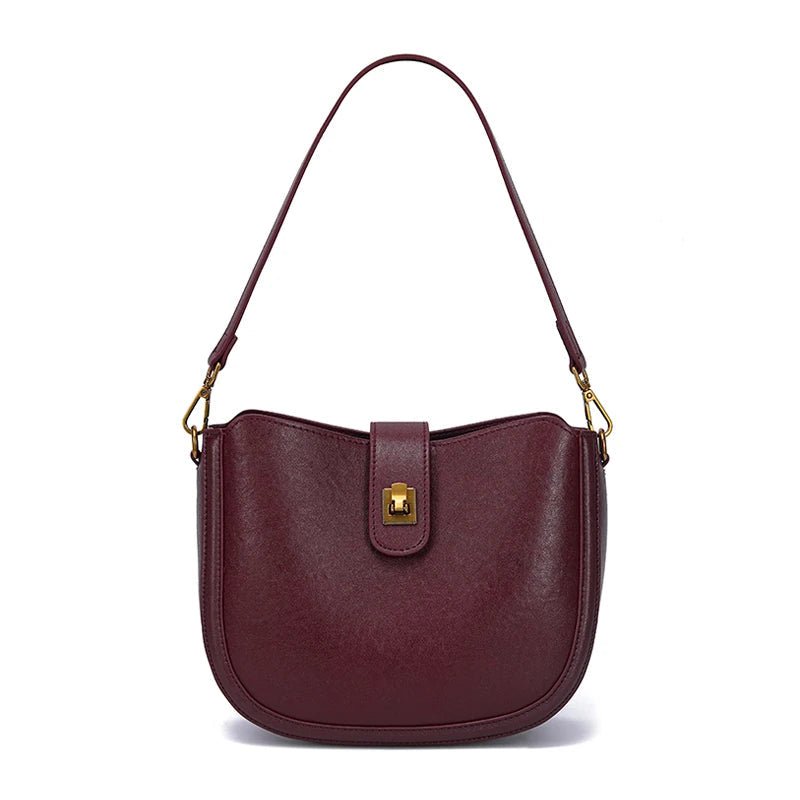Women‘s Cowhide Genuine Leather Shoulder Bag Ladies Soft Natural Cow Leather Handbag Female Fashion Luxury Design Crossbody Bags - RELUX.STORE