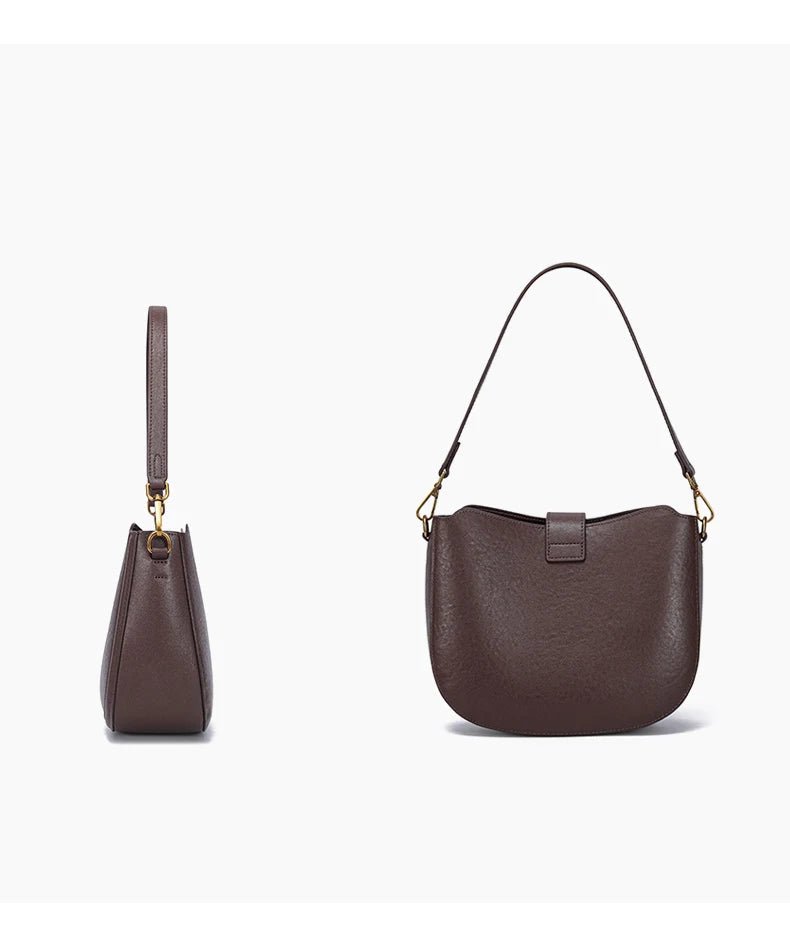 Women‘s Cowhide Genuine Leather Shoulder Bag Ladies Soft Natural Cow Leather Handbag Female Fashion Luxury Design Crossbody Bags - RELUX.STORE