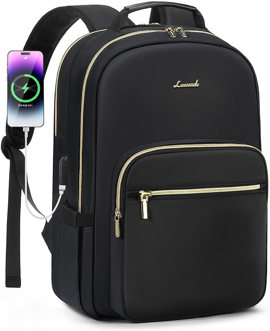Women’s Laptop Backpack 15.6 Inch – Stylish Waterproof Travel Backpack Purse with USB Charging Port | Professional College, Work, Teacher & Business Computer Bag (Mint Green) - RELUX.STORE