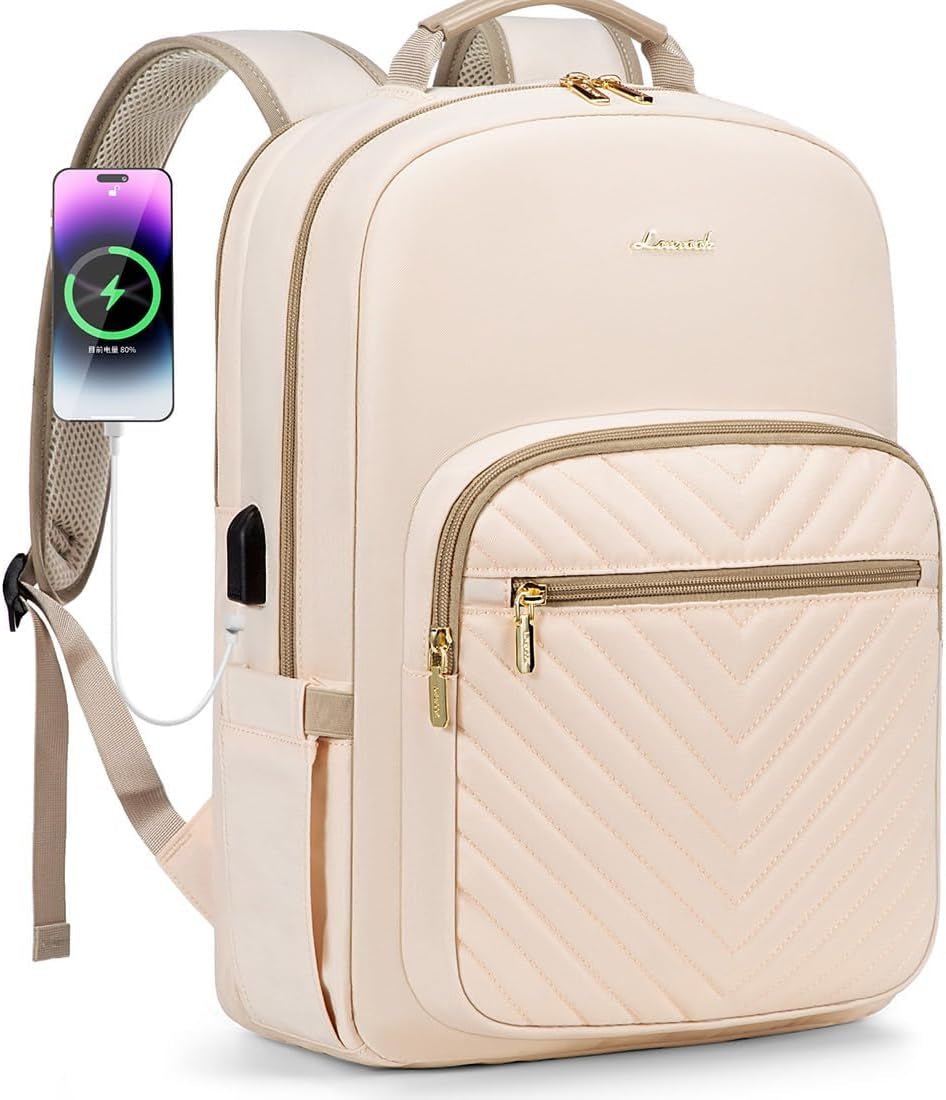 Women’s Laptop Backpack 15.6 Inch – Stylish Waterproof Travel Backpack Purse with USB Charging Port | Professional College, Work, Teacher & Business Computer Bag (Mint Green) - RELUX.STORE