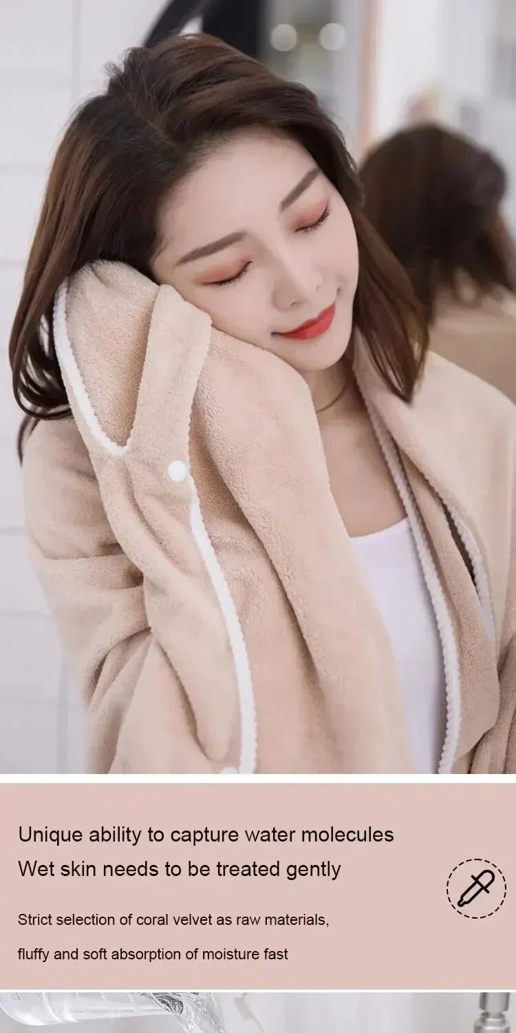 “Women’s Wearable Bath Towel – Fast - Drying 140×85cm Bathrobe for Shower, Spa, Gym, and Beach” - RELUX.STORE