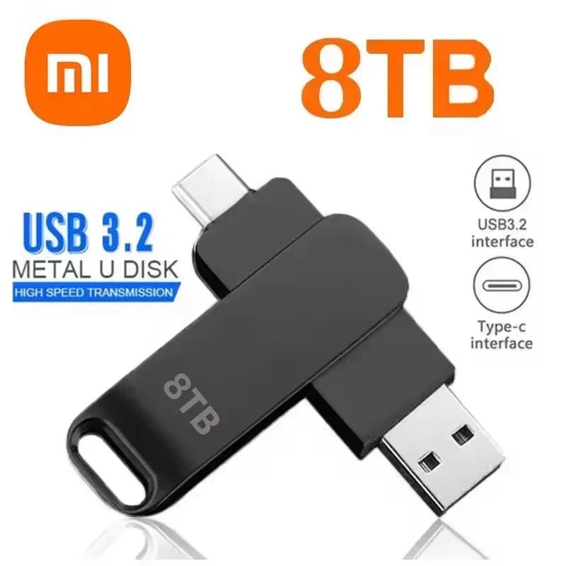 Xiaomi 16TB Flash Drive USB 3.2 High Speed USB Transfer Type - c 2 - In - 1 8TB 16TB OTG Pendrive Waterproof Flash Disk For Computer - RELUX.STORE