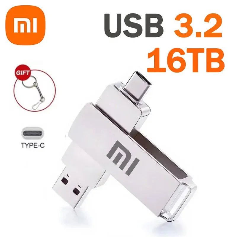 Xiaomi 16TB Flash Drive USB 3.2 High Speed USB Transfer Type - c 2 - In - 1 8TB 16TB OTG Pendrive Waterproof Flash Disk For Computer - RELUX.STORE