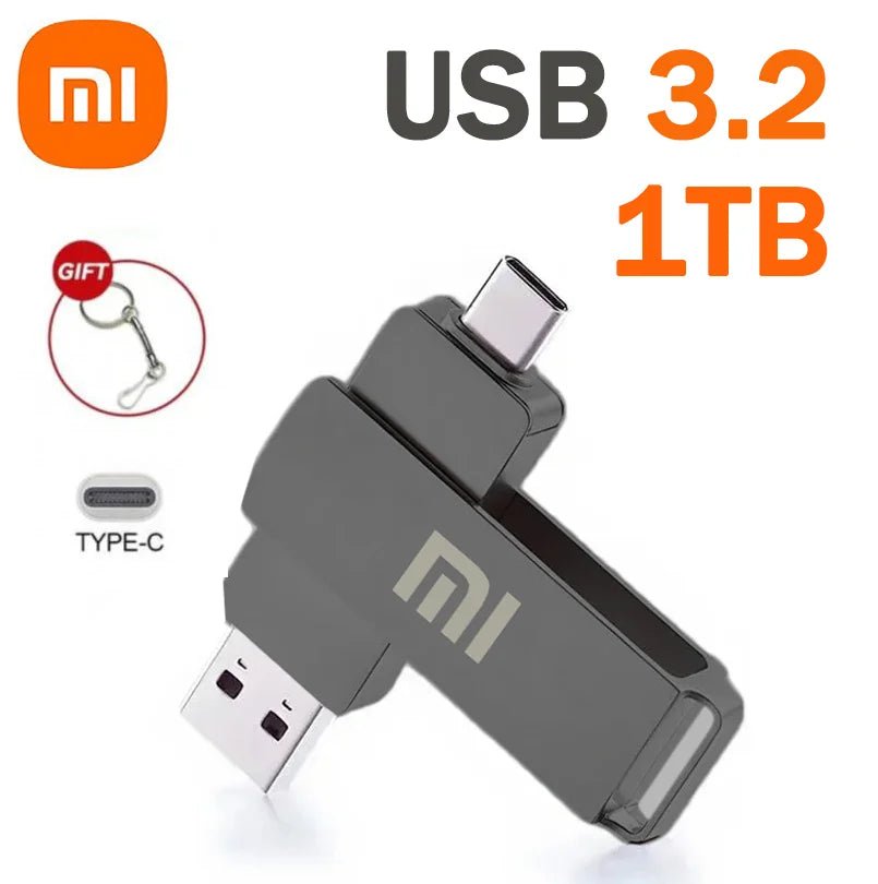 Xiaomi 16TB Flash Drive USB 3.2 High Speed USB Transfer Type - c 2 - In - 1 8TB 16TB OTG Pendrive Waterproof Flash Disk For Computer - RELUX.STORE