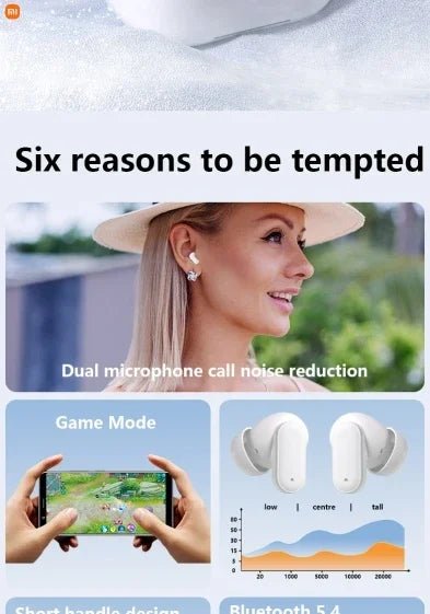 Xiaomi Auricular Wireless Bluetooth Earphones – In - Ear Noise Reduction, Sports Waterproof Headset with Long Battery Life for Android, iOS & PC - RELUX.STORE