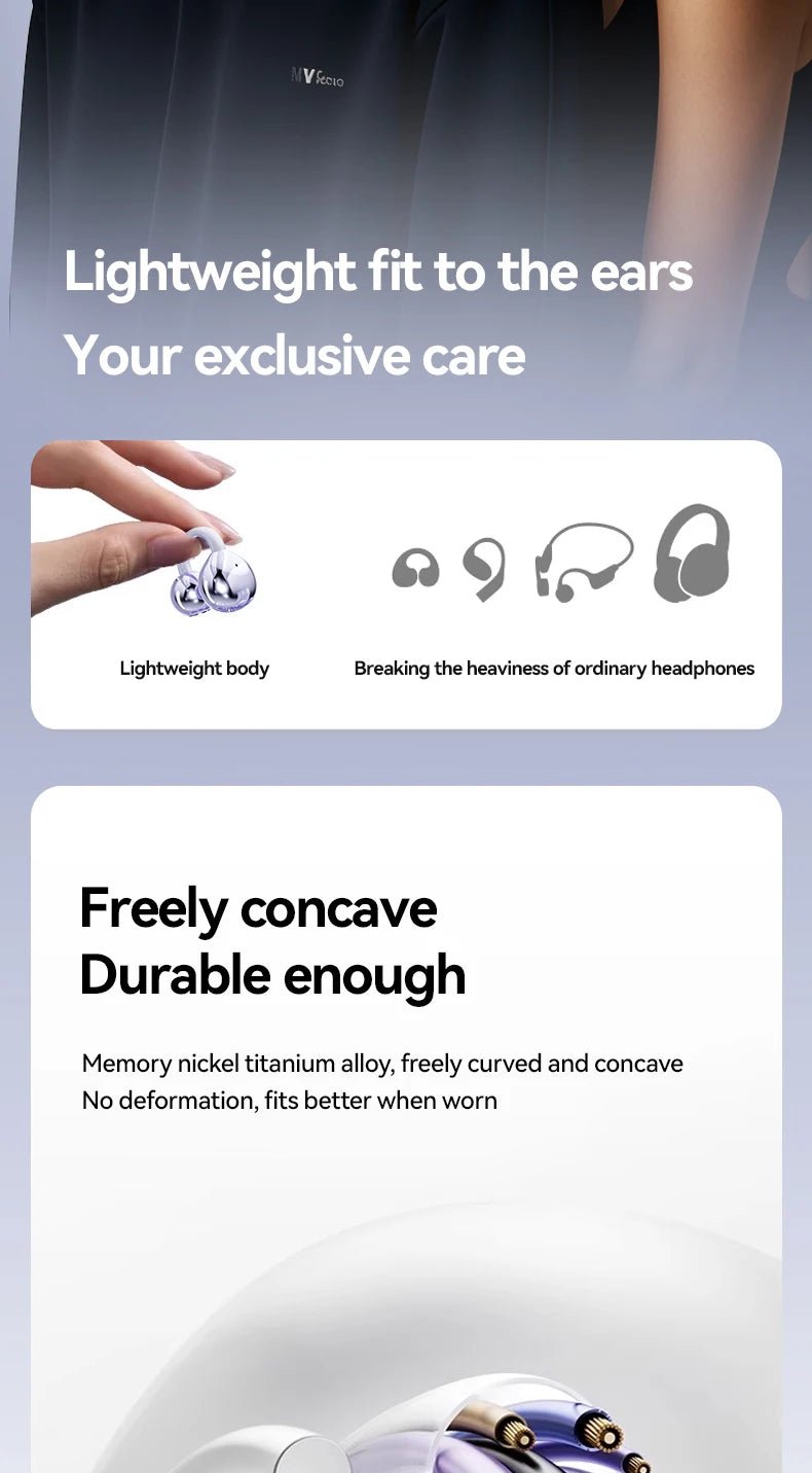 XIAOMI M91 Wireless Earbuds – Open - Ear Clip Sports Earphones with Bluetooth 5.4, ENC Noise Cancelling & Microphone - RELUX.STORE