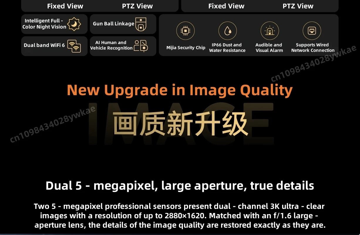 Xiaomi Outdoor Camera 4 Dual - Lens 3K – 360° PTZ, AI Human Detection, IP66 Waterproof, Color Night Vision, Remote Monitoring - RELUX.STORE