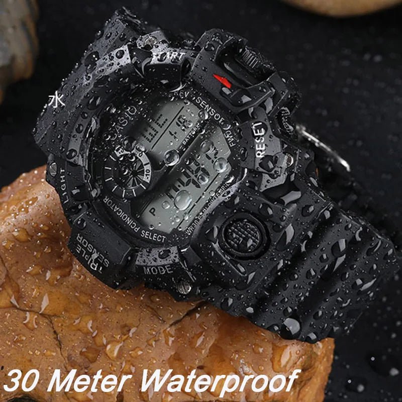 YIKAZE Men's LED Digital Watch Men Sport Watches Fitness Electronic Watch Multifunction Military Sports Watches Clock Kids Gifts - RELUX.STORE