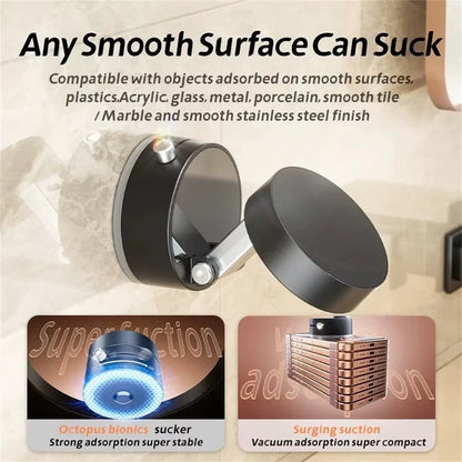 More Portable Vacuum Magnetic Mobile Phone Bracket Adjustable Double-Sided Suction Cup Holder Lazy Stand for All Smartphone