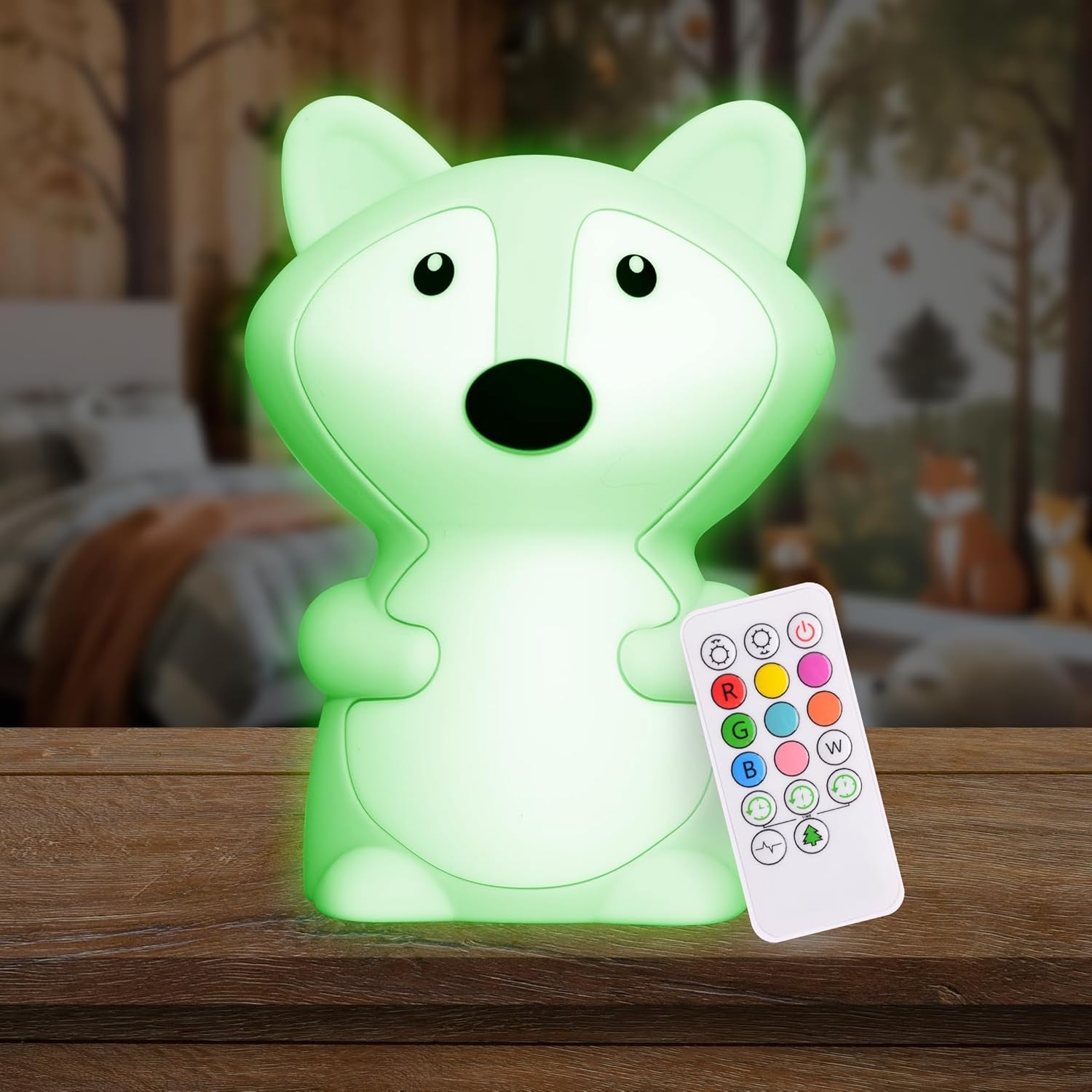 Remote Control Silicone Night Light for Kids - Owl Design with 9 Soft Colors & Sleep Timer - Rechargeable, Battery-Operated Lamp for Bedroom | Baby Nursery, Toddler, Girls, Boys