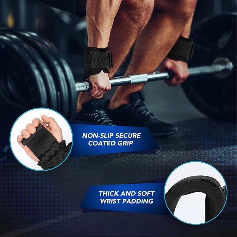 "1 Pair Weight Lifting Hook Grips with Wrist Wraps – Hand - Bar Straps for Pull - Ups, Powerlifting & Gym Workouts | Fitness Hook Gloves by Relux.Store" - RELUX.STORE
