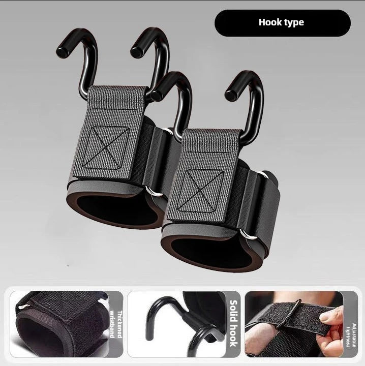 "1 Pair Weight Lifting Hook Grips with Wrist Wraps – Hand - Bar Straps for Pull - Ups, Powerlifting & Gym Workouts | Fitness Hook Gloves by Relux.Store" - RELUX.STORE
