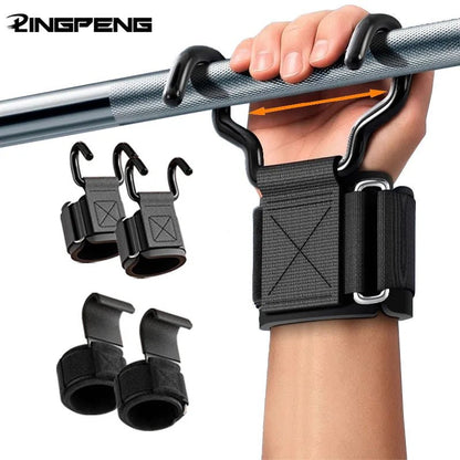 "1 Pair Weight Lifting Hook Grips with Wrist Wraps – Hand - Bar Straps for Pull - Ups, Powerlifting & Gym Workouts | Fitness Hook Gloves by Relux.Store" - RELUX.STORE