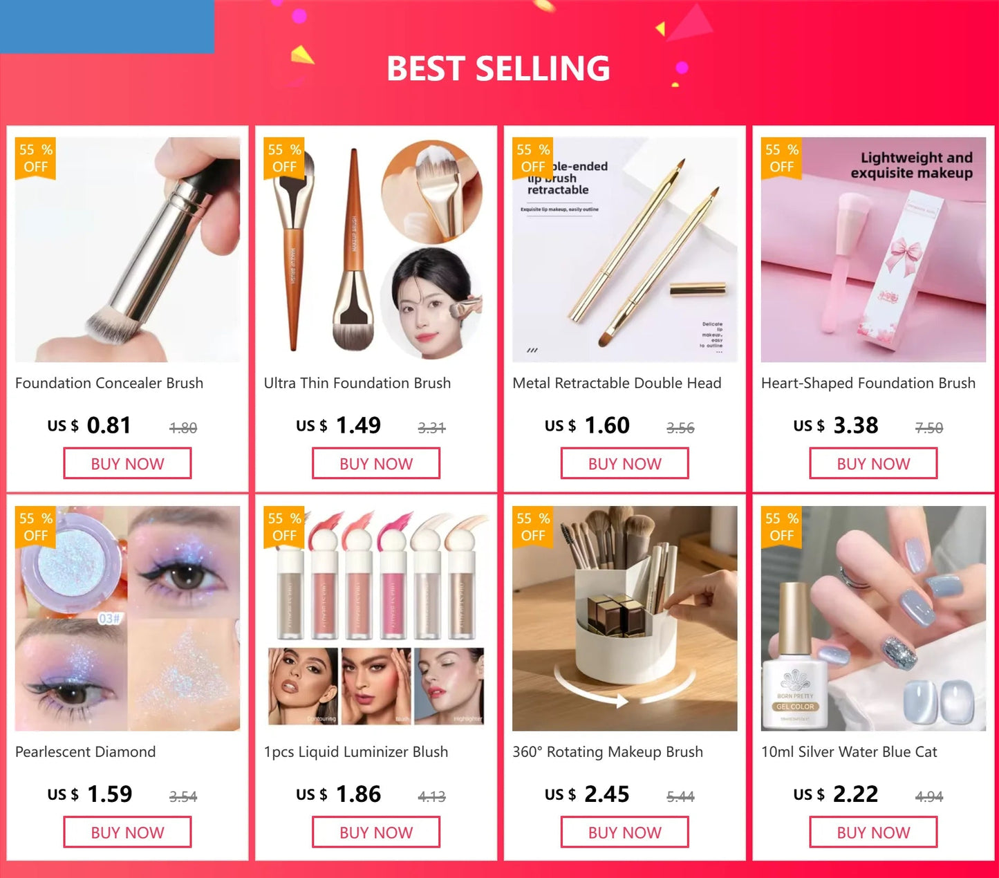 1 Pcs Concealer Makeup Brushes Precision Soft Fluffy Smudge Brush Cover Acne Dark Circles Multi - Function Detail Makeup Tools - RELUX.STORE