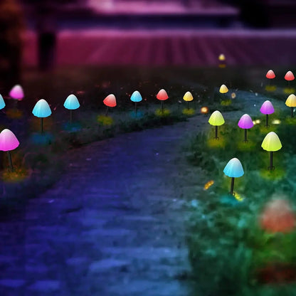 "10 LED Solar Mushroom Lights Outdoor Waterproof – Decorative Garden Pathway & Lawn Lights for Patio, Yard, Christmas & Holiday Decoration" - RELUX.STORE