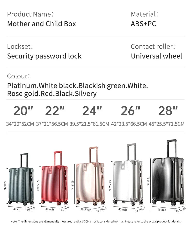 100% Aluminum Magnesium Alloy Travel Luggage Trolley Luggage 20 22 24 26 28 Inch Trolley Luggage Carry - On Luggage With Cup Holde - RELUX.STORE100% Aluminum Magnesium Alloy Travel Luggage Trolley Luggage 20 22 24 26 28 Inch Trolley Luggage Carry - On Luggage With Cup Holde