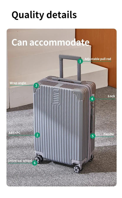 100% Aluminum Magnesium Alloy Travel Luggage Trolley Luggage 20 22 24 26 28 Inch Trolley Luggage Carry - On Luggage With Cup Holde - RELUX.STORE100% Aluminum Magnesium Alloy Travel Luggage Trolley Luggage 20 22 24 26 28 Inch Trolley Luggage Carry - On Luggage With Cup Holde