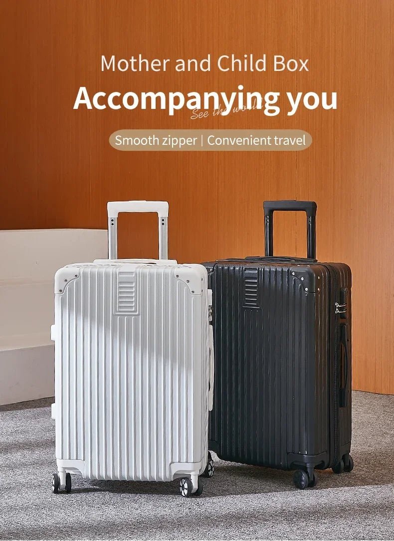 100% Aluminum Magnesium Alloy Travel Luggage Trolley Luggage 20 22 24 26 28 Inch Trolley Luggage Carry - On Luggage With Cup Holde - RELUX.STORE100% Aluminum Magnesium Alloy Travel Luggage Trolley Luggage 20 22 24 26 28 Inch Trolley Luggage Carry - On Luggage With Cup Holde