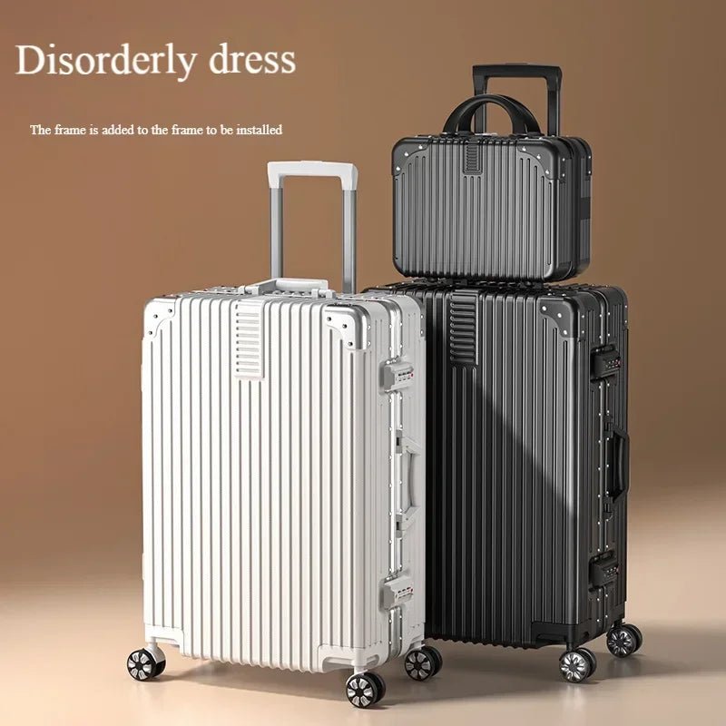 100% Aluminum Magnesium Alloy Travel Luggage Trolley Luggage 20 22 24 26 28 Inch Trolley Luggage Carry - On Luggage With Cup Holde - RELUX.STORE100% Aluminum Magnesium Alloy Travel Luggage Trolley Luggage 20 22 24 26 28 Inch Trolley Luggage Carry - On Luggage With Cup Holde