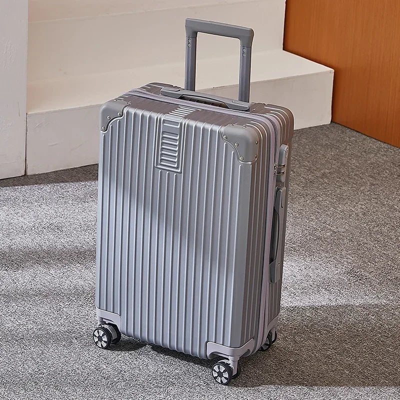 100% Aluminum Magnesium Alloy Travel Luggage Trolley Luggage 20 22 24 26 28 Inch Trolley Luggage Carry - On Luggage With Cup Holde - RELUX.STORE100% Aluminum Magnesium Alloy Travel Luggage Trolley Luggage 20 22 24 26 28 Inch Trolley Luggage Carry - On Luggage With Cup Holde