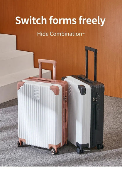 100% Aluminum Magnesium Alloy Travel Luggage Trolley Luggage 20 22 24 26 28 Inch Trolley Luggage Carry - On Luggage With Cup Holde - RELUX.STORE100% Aluminum Magnesium Alloy Travel Luggage Trolley Luggage 20 22 24 26 28 Inch Trolley Luggage Carry - On Luggage With Cup Holde