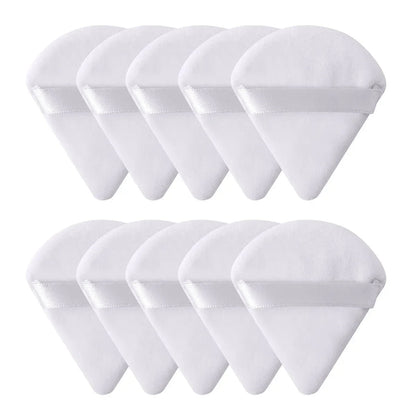 10/20Pcs Triangle Velvet Powder Puff Pizza Flours Mini Face Makeup Sponge Cosmetics Washable Lightweight Makeup Tool - RELUX.STORE