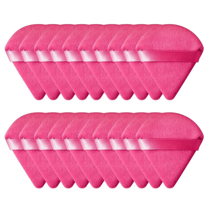 10/20Pcs Triangle Velvet Powder Puff Pizza Flours Mini Face Makeup Sponge Cosmetics Washable Lightweight Makeup Tool - RELUX.STORE