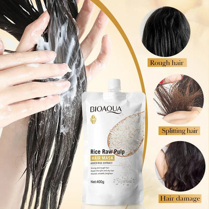10/30/50/100/400g Magical Keratin Hair Mask 5 Seconds Repair Damaged Frizzy Hair Soft Smooth Shiny Rice Moisturizing Hair Care - RELUX.STORE