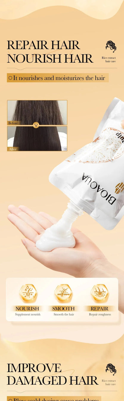 10/30/50/100/400g Magical Keratin Hair Mask 5 Seconds Repair Damaged Frizzy Hair Soft Smooth Shiny Rice Moisturizing Hair Care - RELUX.STORE