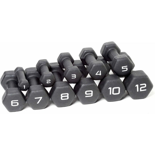 "10lb Pair Neoprene Dumbbells – Non - Slip, Quiet Hand Weights for Home Gym Workouts | Black Coated Fitness Equipment by Relux.Store" - RELUX.STORE