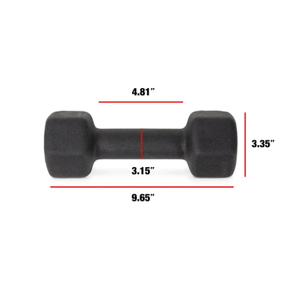 "10lb Pair Neoprene Dumbbells – Non - Slip, Quiet Hand Weights for Home Gym Workouts | Black Coated Fitness Equipment by Relux.Store" - RELUX.STORE