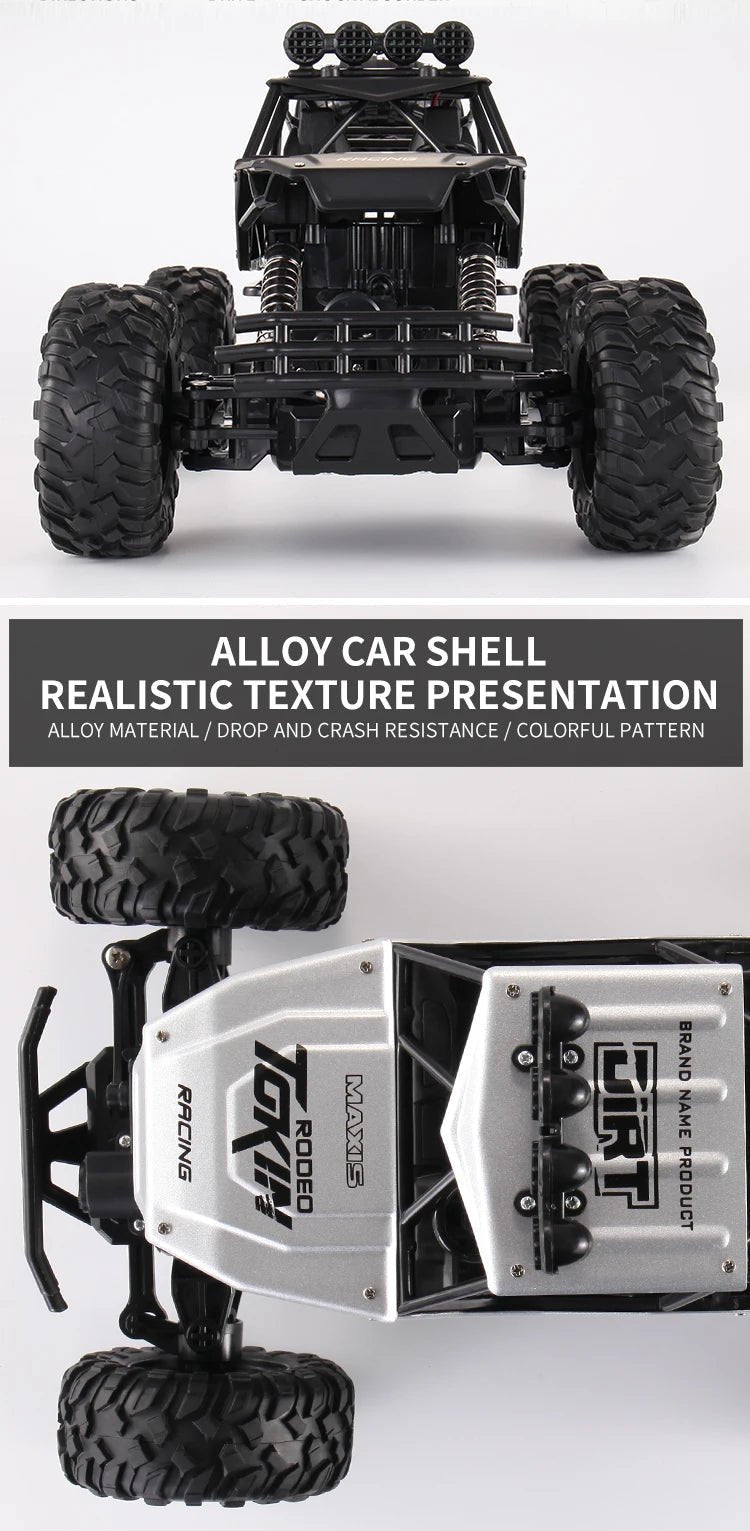 “1:12/1:16 RC Off - Road Truck – Remote Control 4WD Monster Truck with Metal Shell & LED Headlights, All - Terrain Offroad Car Toy for Kids” - RELUX.STORE