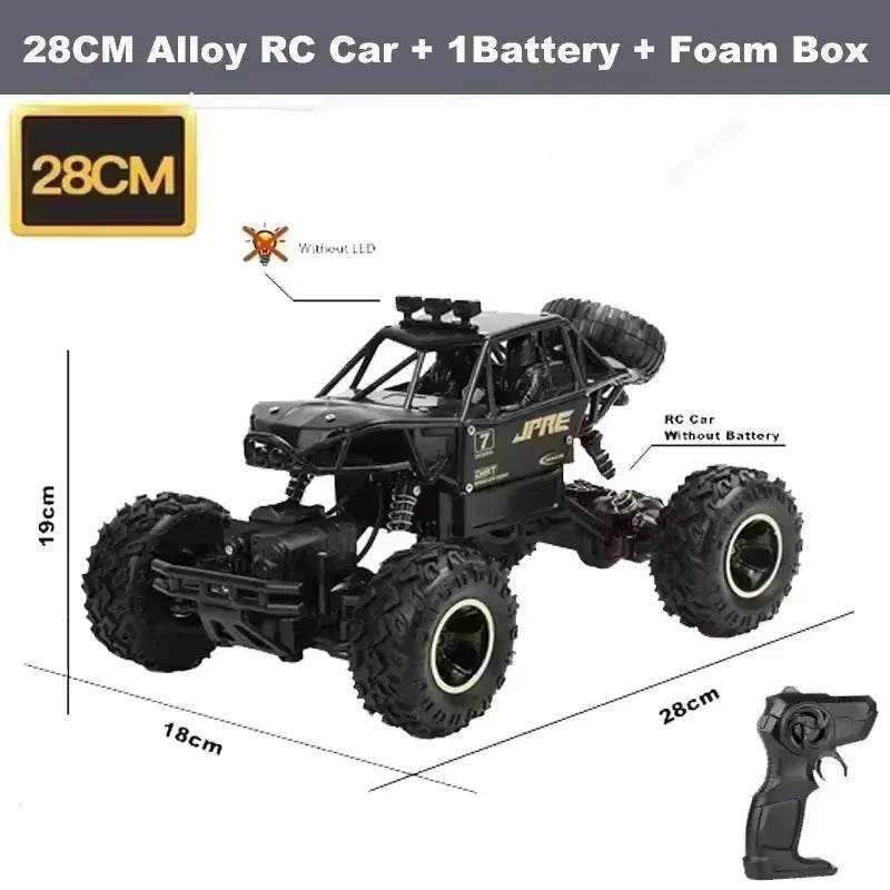 “1:12/1:16 RC Off - Road Truck – Remote Control 4WD Monster Truck with Metal Shell & LED Headlights, All - Terrain Offroad Car Toy for Kids” - RELUX.STORE
