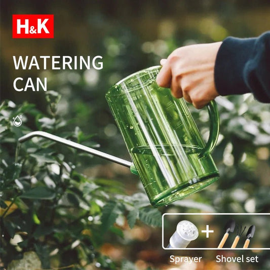 1/1.5l Long Spout Watering Can With Gardening Shovel Set Garden Irrigation Spraying Pot For Indoor Outdoor Plants Flower Office - RELUX.STORE