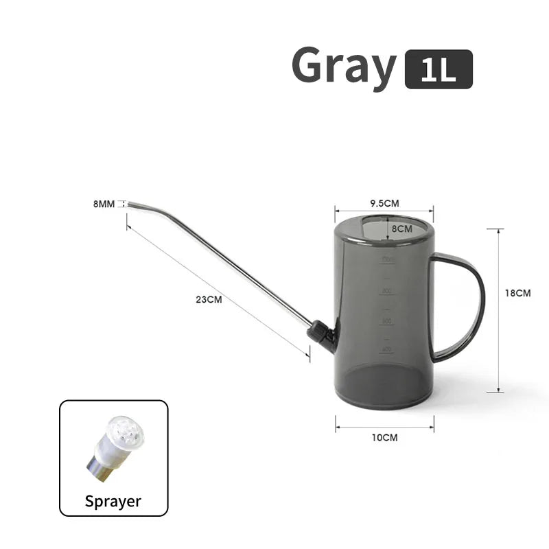 1/1.5l Long Spout Watering Can With Gardening Shovel Set Garden Irrigation Spraying Pot For Indoor Outdoor Plants Flower Office - RELUX.STORE