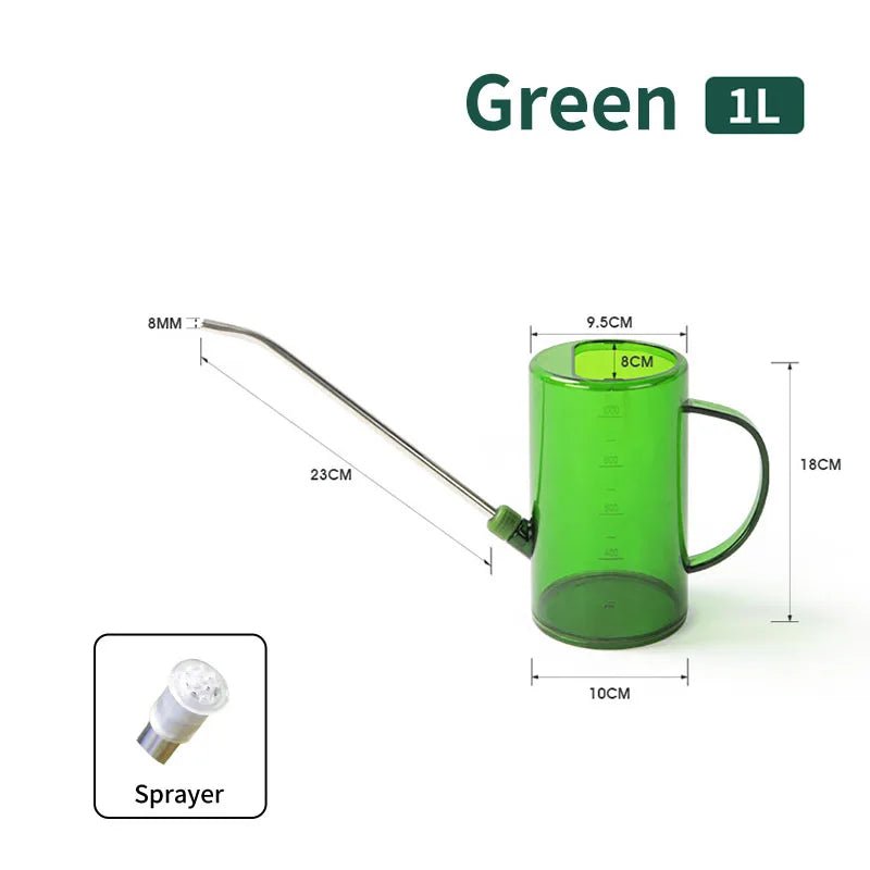 1/1.5l Long Spout Watering Can With Gardening Shovel Set Garden Irrigation Spraying Pot For Indoor Outdoor Plants Flower Office - RELUX.STORE