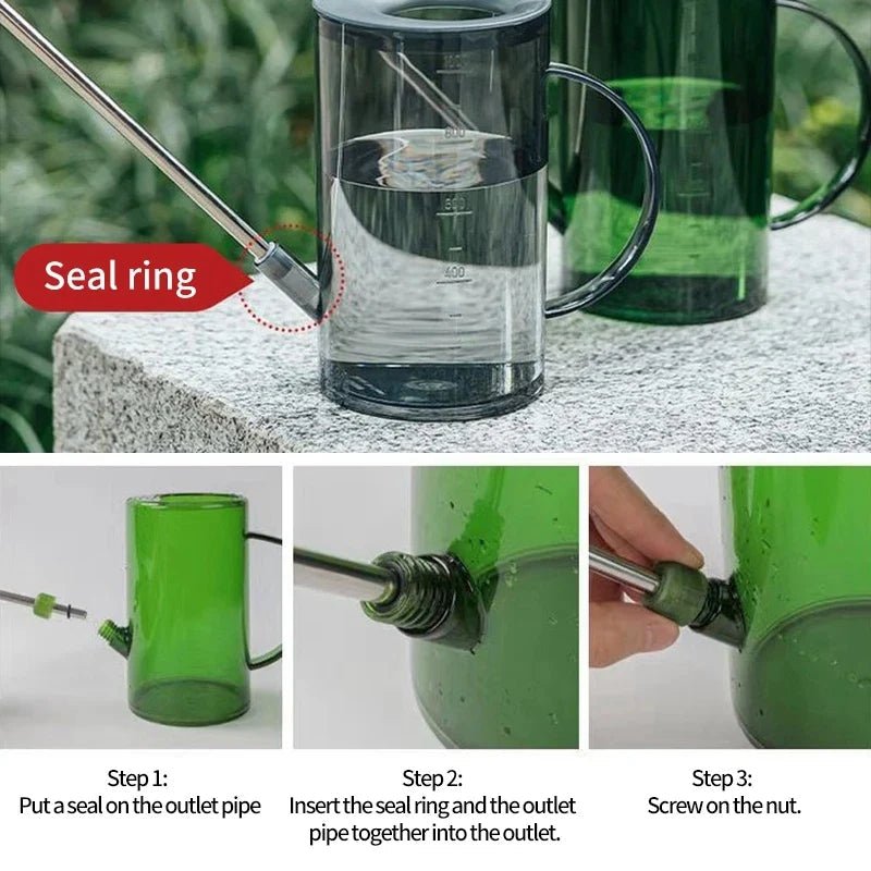 1/1.5l Long Spout Watering Can With Gardening Shovel Set Garden Irrigation Spraying Pot For Indoor Outdoor Plants Flower Office - RELUX.STORE