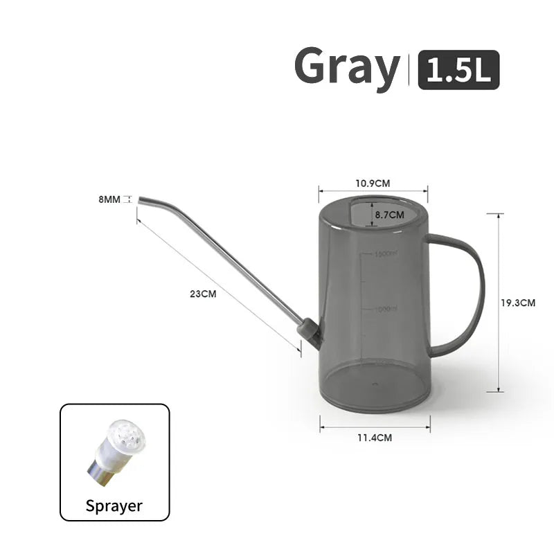1/1.5l Long Spout Watering Can With Gardening Shovel Set Garden Irrigation Spraying Pot For Indoor Outdoor Plants Flower Office - RELUX.STORE
