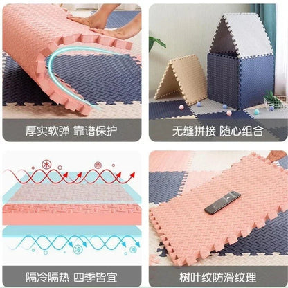 12pcs Foam Baby Play Mat Puzzle Mat Kids Interlocking Exercise Tiles Rugs Floor Tiles Toy Carpet Soft Carpet 30*30*1cm - RELUX.STORE12pcs Foam Baby Play Mat Puzzle Mat Kids Interlocking Exercise Tiles Rugs Floor Tiles Toy Carpet Soft Carpet 30*30*1cm