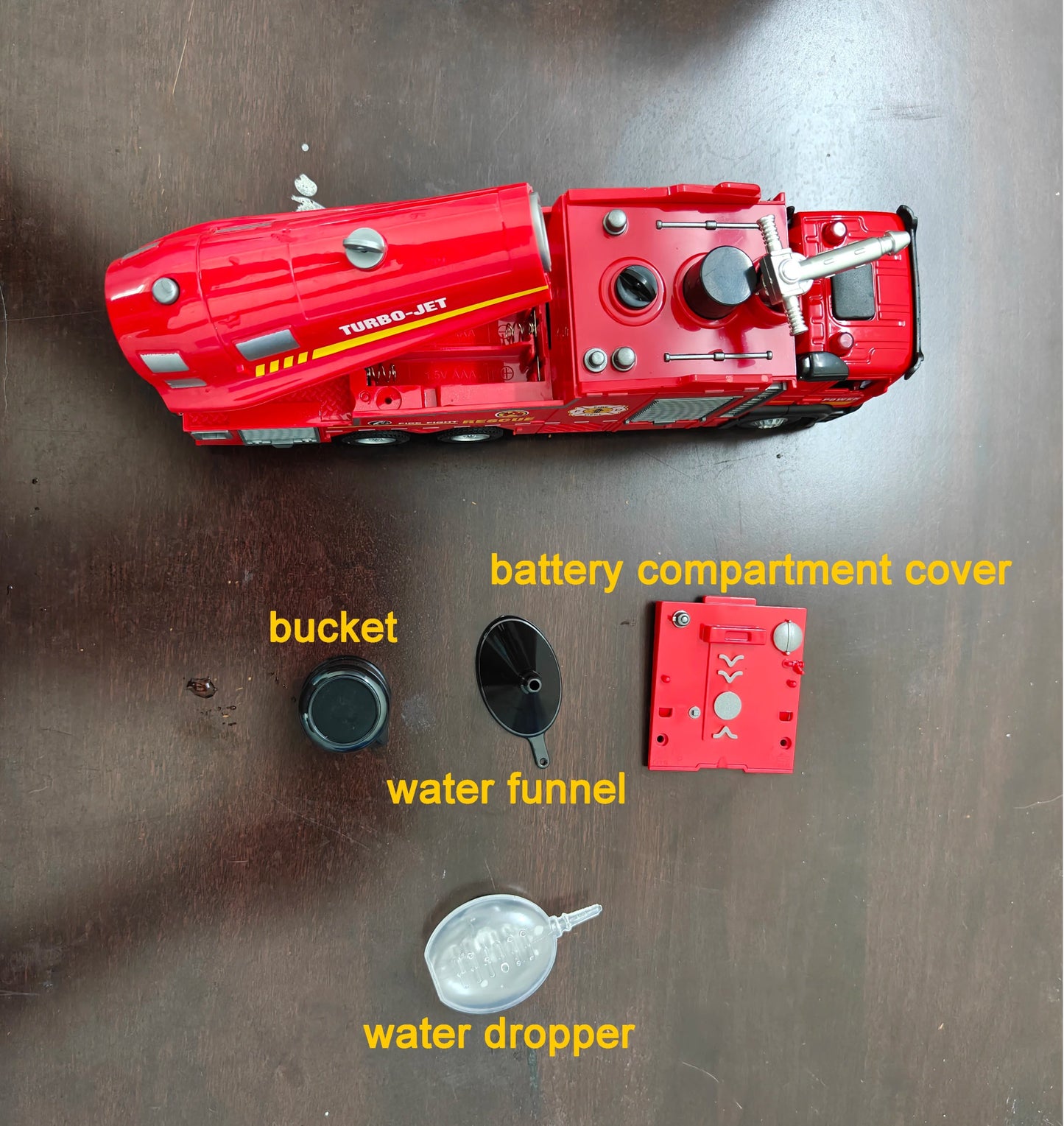 “1:32 Water Spray Fire Truck Model Toy – Pull Back Sound & Light Rescue Vehicle, Open Doors, Sweeper Car Collectible for Kids Gifts” - RELUX.STORE