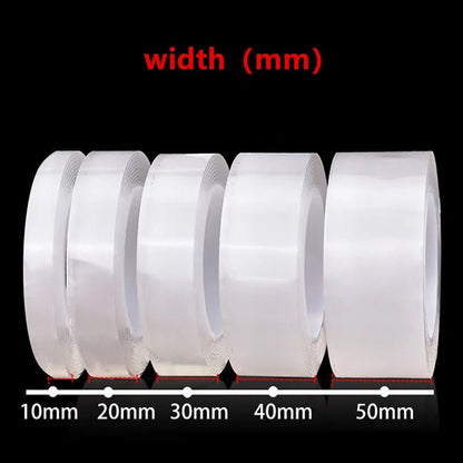 1/3/5m Nano Tape Double - Sided Adhesive Tape Traceless Waterproof Tape For Bathroom Kitchen Sink Tap Gel Sticker - RELUX.STORE