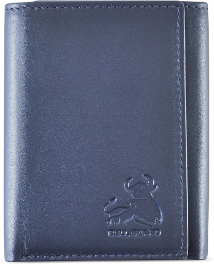 Genuine Nappa Leather Trifold Wallet for Men RFID and ID Window