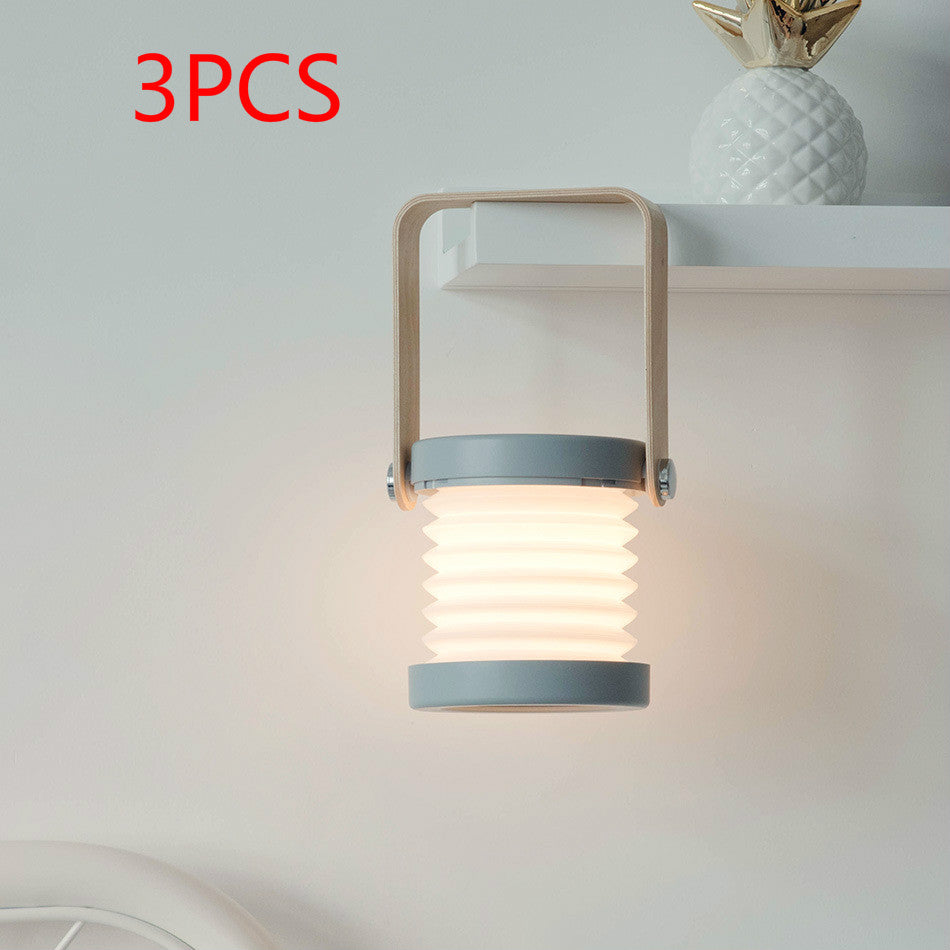 Foldable Touch Dimmable Reading LED Night Light Portable Lantern Lamp USB Rechargeable for Home Decor