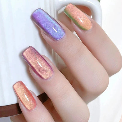1/6PCS SS25 Cat Eye Gel Polish w/Glass Beads & Crystal, 5 Colors Salon DIY Nail Supplies Kit for Pro Nails Manicure - RELUX.STORE